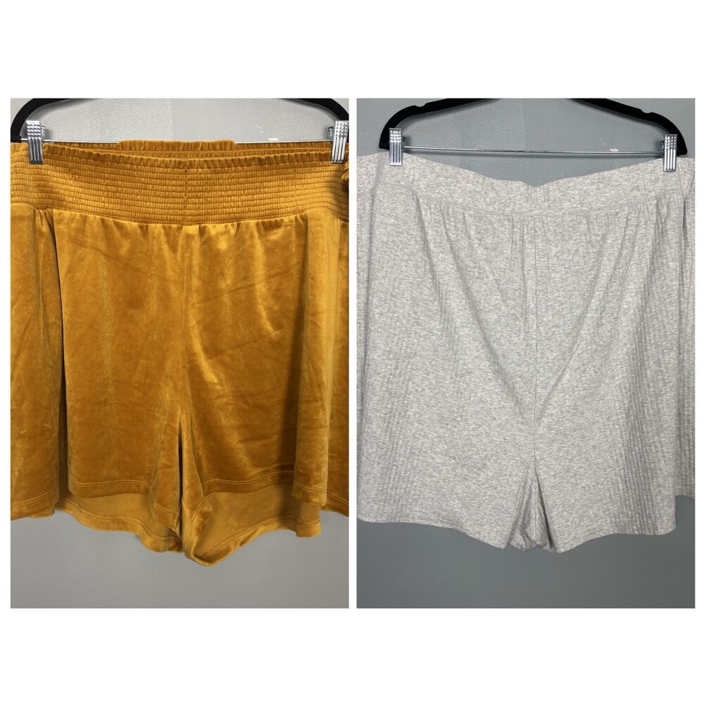 NWT 2-Pack OLD NAVY Women’s Athletic Shorts Gold Gray Plus 3X 4X New Set Bundle
